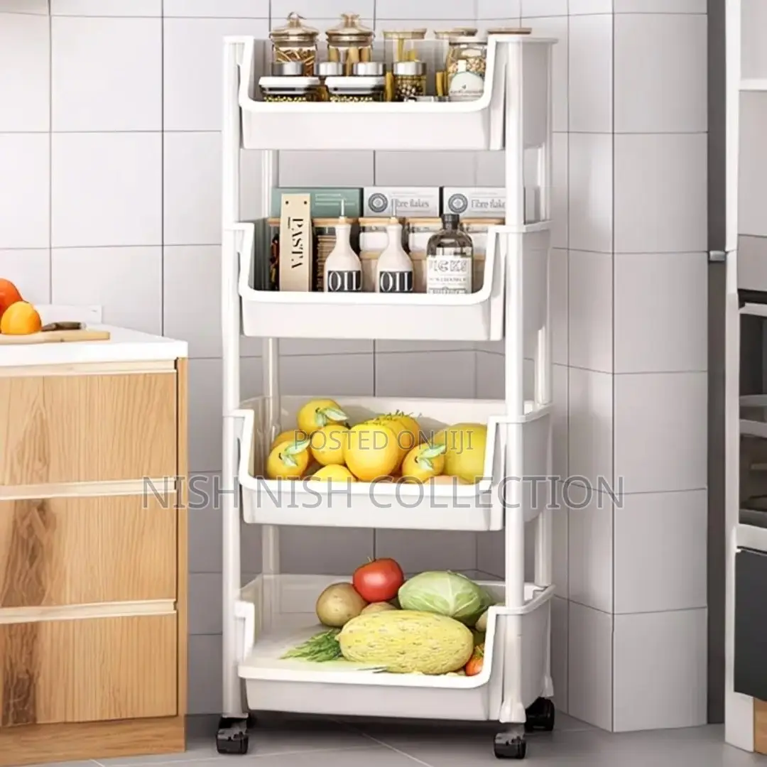 4-Layer Storage Trolley Rack •