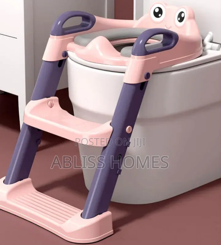 Kids Training Toilet Ladder Seat With PVC Cushion