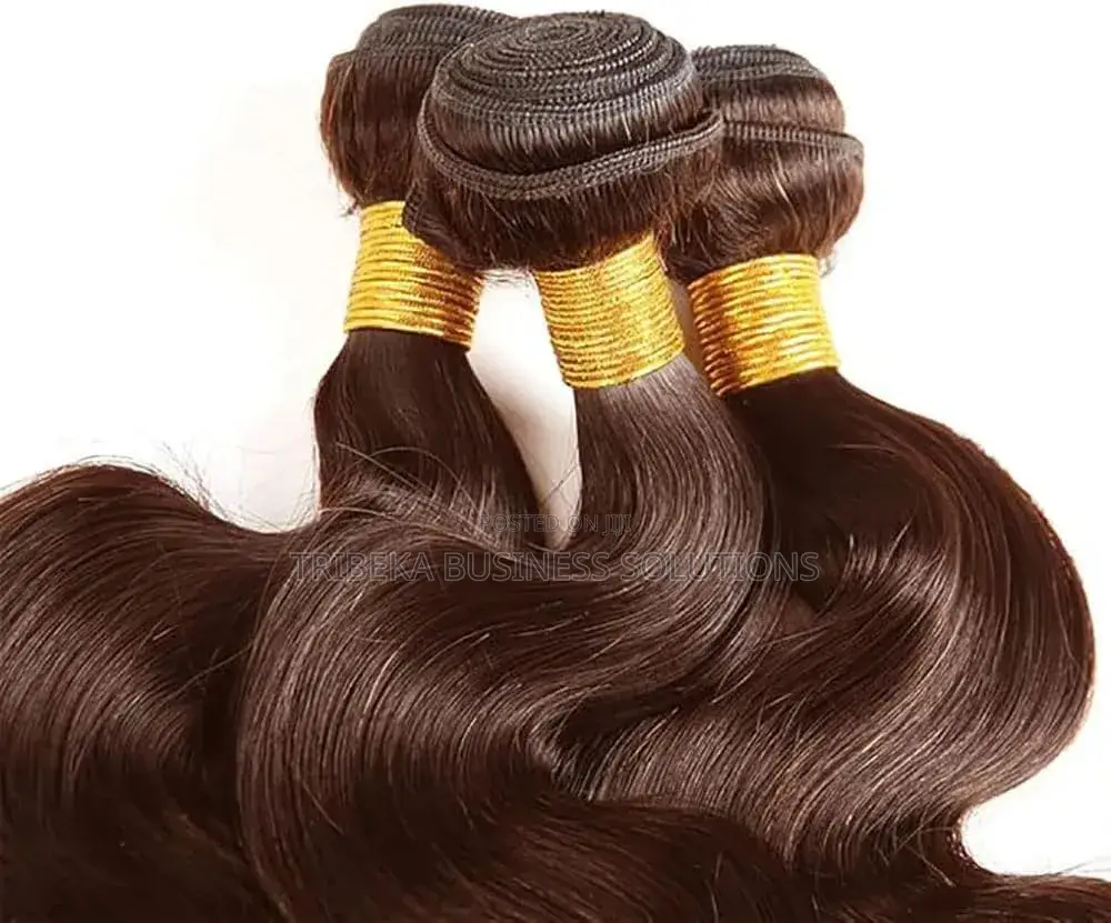 Brand New Chocolate Brown Human Hair Bundles (16", 18", 20")