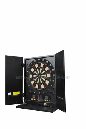 Electronic Dartboard Cabinet With Digital Scoring Soft-Tip Darts