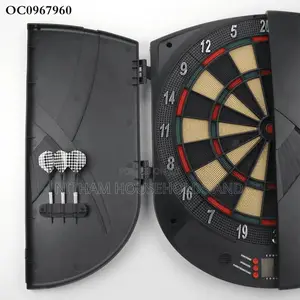 Electronic Dartboard Cabinet With Digital Scoring and Soft-Tip Darts