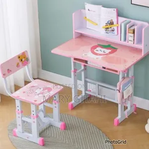 Height Adjustable Kids Study Desk Chair Set "New
