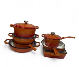 Enamel Coated Cast Iron Cookware 11 PCS Set