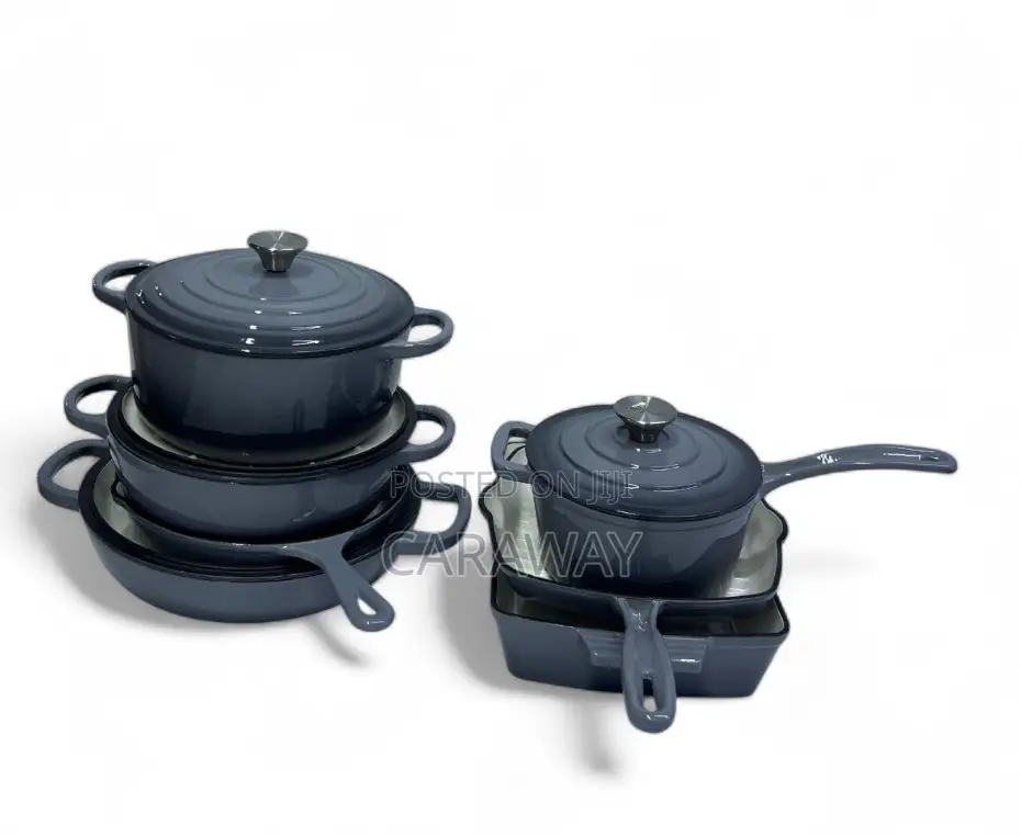 Enamel Coated Cast Iron Cookware 11 PCS Set