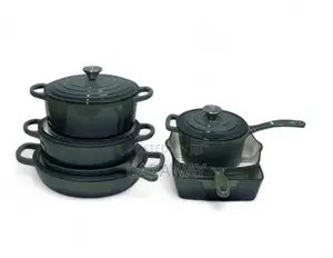 Enamel Coated Cast Iron Cookware 11 PCS Set