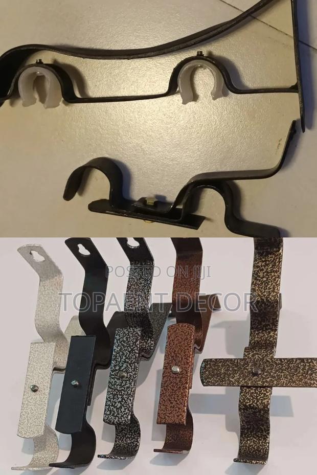 Heavy Duty Powder Coated Window Curtain Rod Brackets