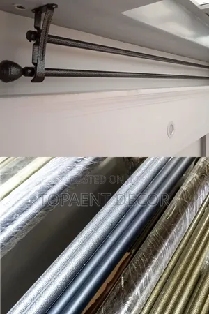 Sheer and Curtain Powder Coated Window Curtain Rods