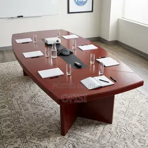 Boardroom Table; 240cm Executive Mahogany Boardroom Table