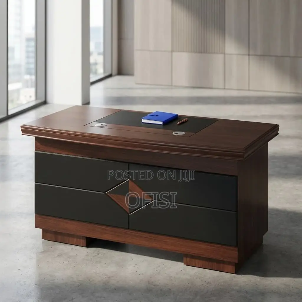 Office Desk; 1.2m Executive Office Desk With Storage Cupboard