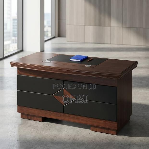 Office Desk; 1.2m Executive Office Desk With Storage Cupboard - thumbnail 2