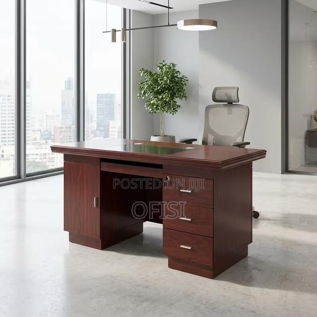 Office Desk; 1.2m Executive Office Desk With Storage Cupboard - thumbnail 3