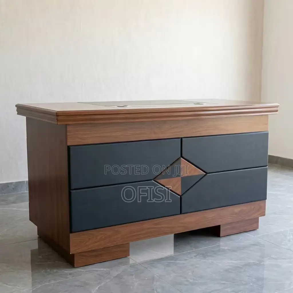 Office Desk; 1.2m Executive Office Desk With Storage Cupboard