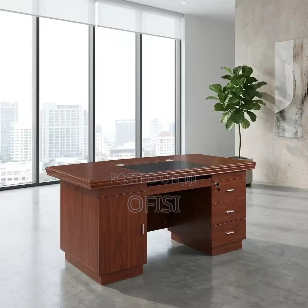 Office Desk; 1.2m Executive Office Desk With Storage Cupboard