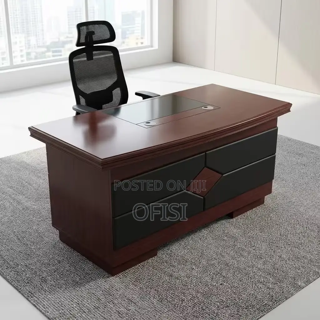 Office Desk; 1.2m Executive Office Desk With Storage Cupboard
