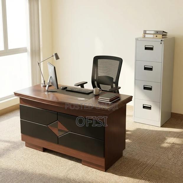 Office Desk; 1.2m Executive Office Desk With Storage Cupboard - thumbnail 9