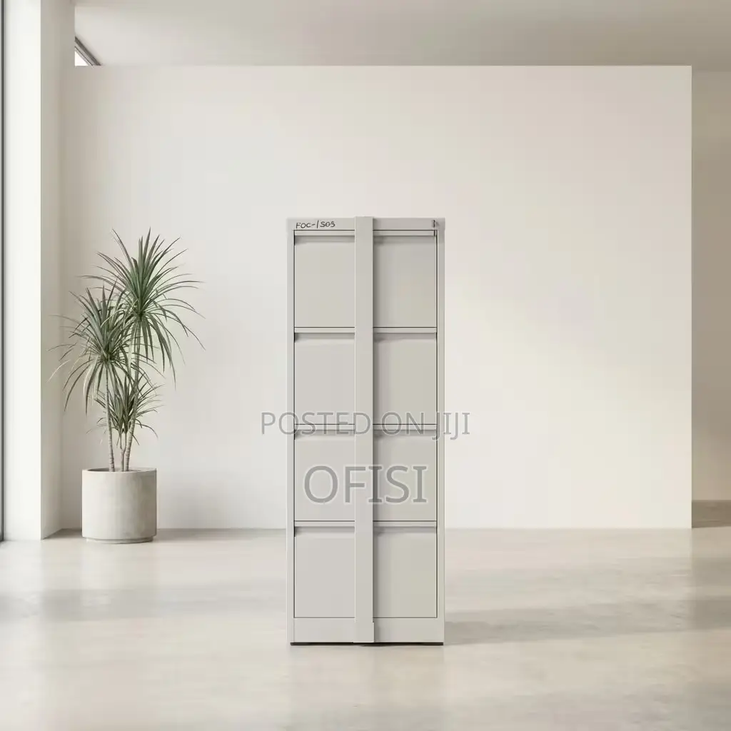 Office Cabinet; 4 Drawer Office Cabinet With Locking Bar