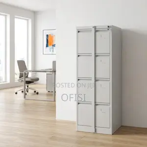 Office Cabinet; 4 Drawer Office Cabinet With Locking Bar