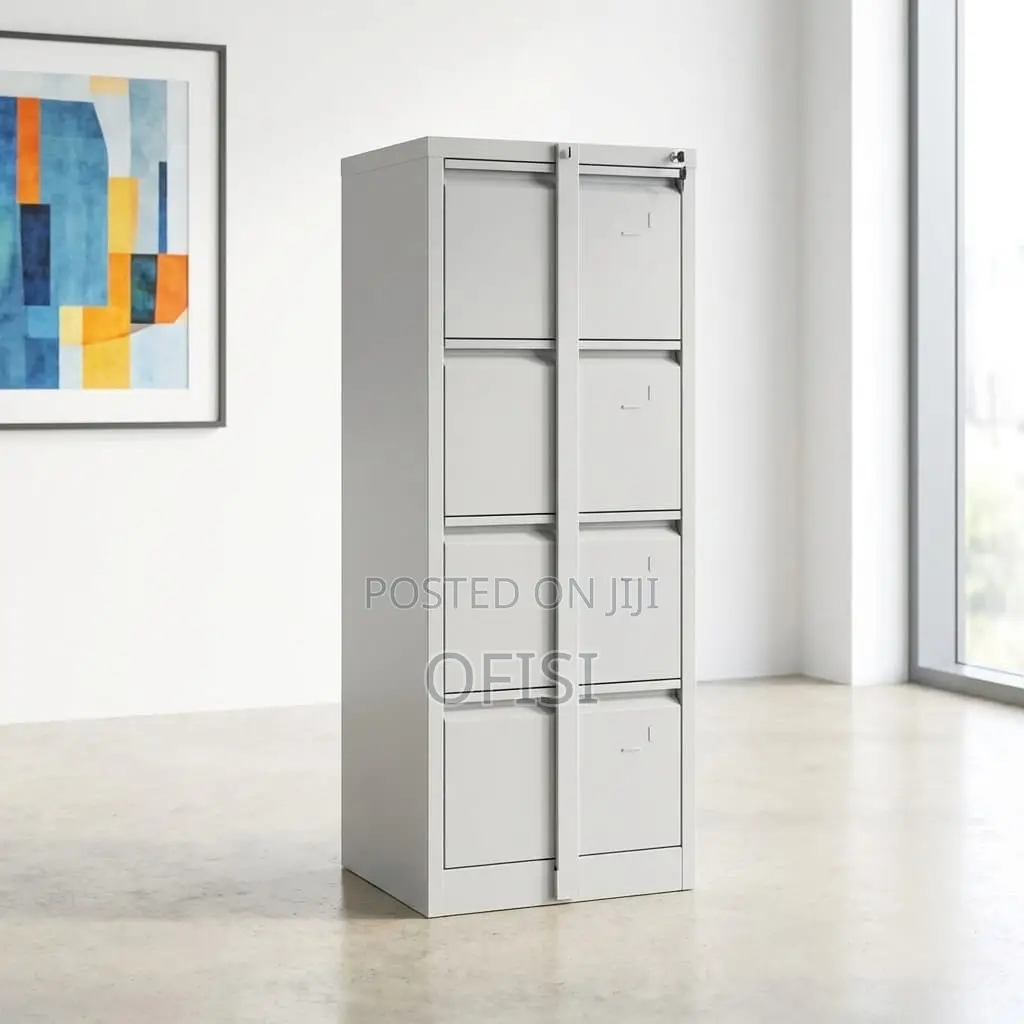 Office Cabinet; 4 Drawer Office Cabinet With Locking Bar