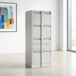 Office Cabinet; 4 Drawer Office Cabinet With Locking Bar