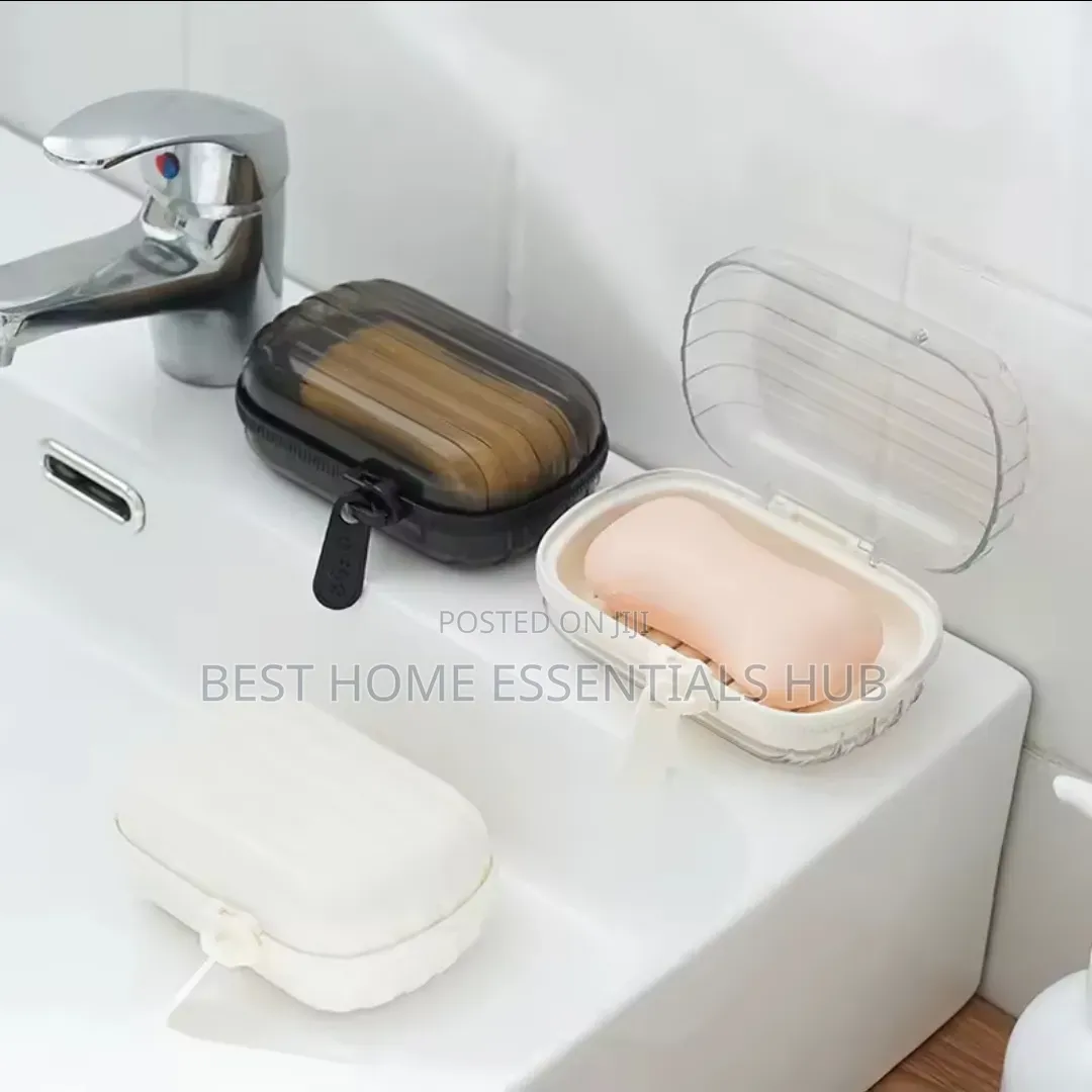 Travel Zipper Soap Box With Lid