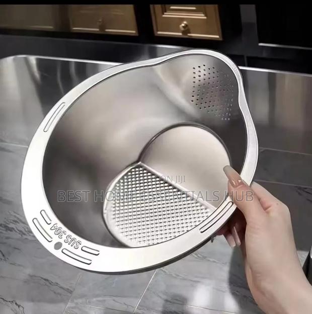 *Heavy Duty Stainless Steel Strainers Colanders - thumbnail 3