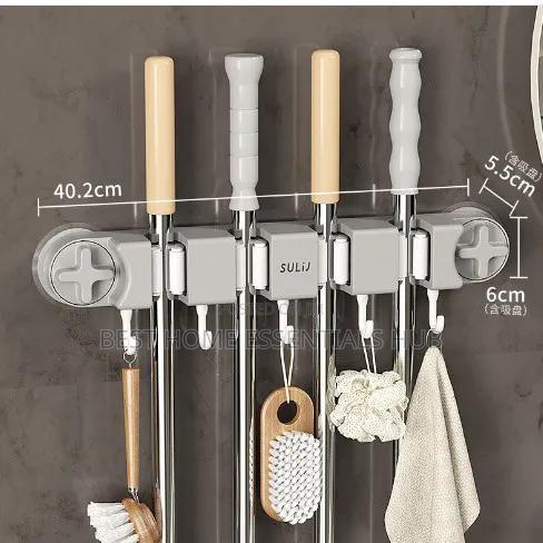*Non Slip Wall Mounted Mop Holder*4racks - thumbnail 2