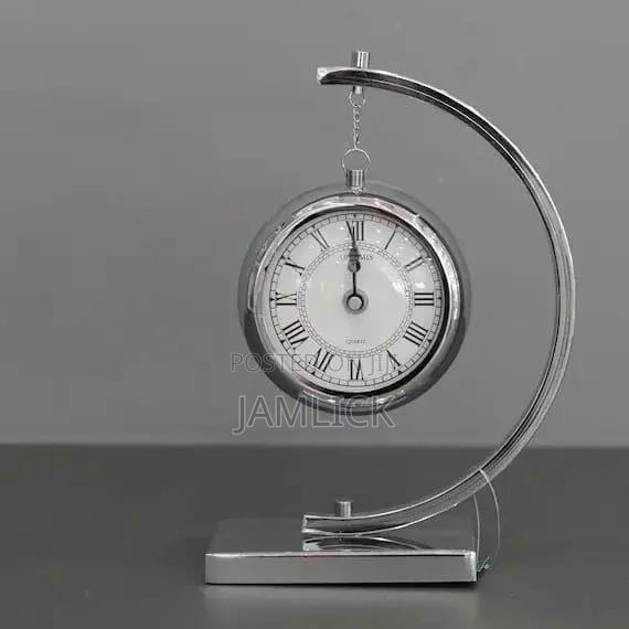Silver Tabletop Quartz Hanging Clock – Gh - thumbnail 2