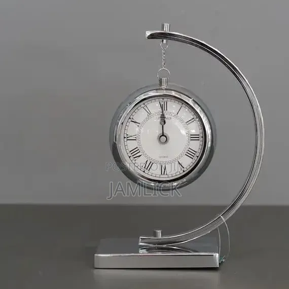 Silver Tabletop Quartz Hanging Clock – Gh
