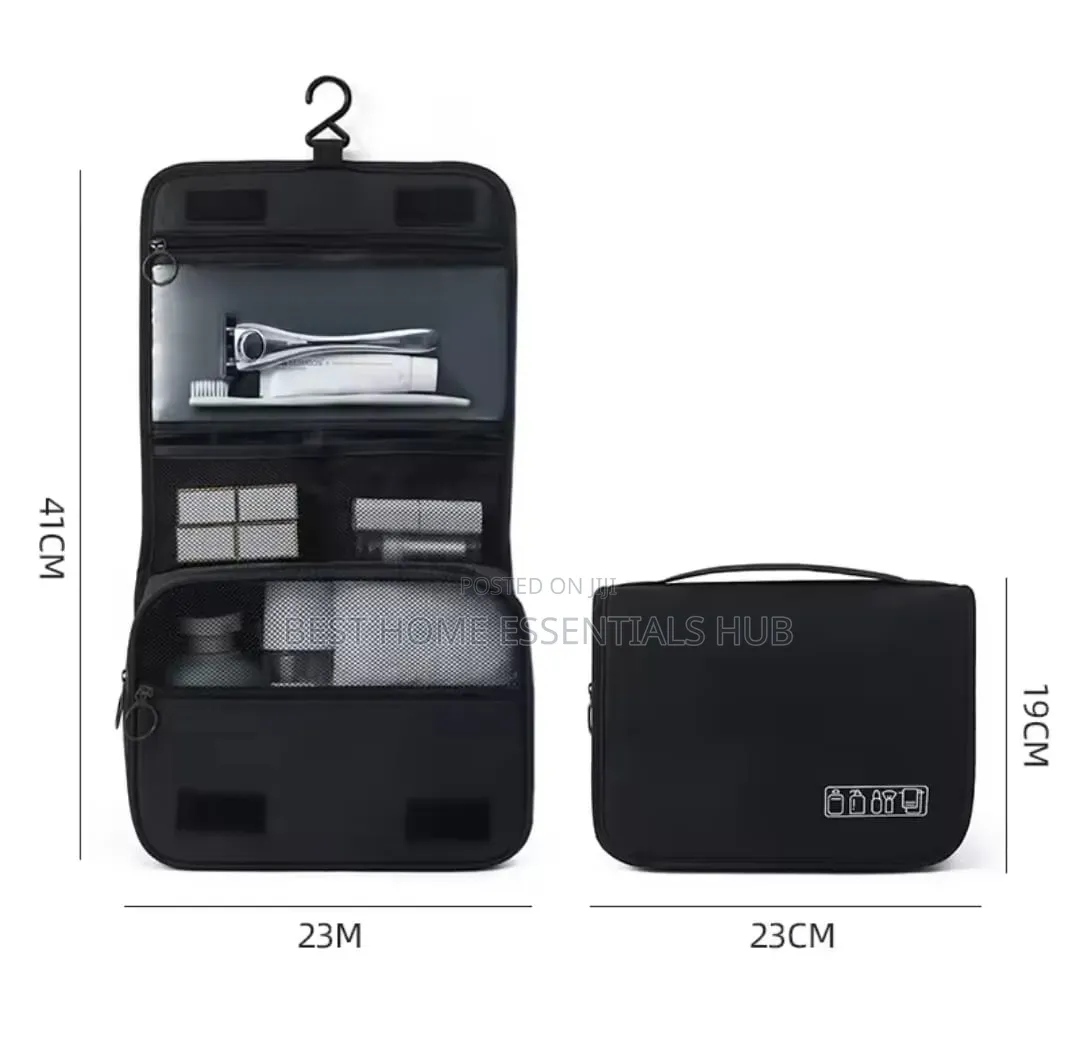 Portable Cosmetic Makeup Toiletry Bags With Hooks