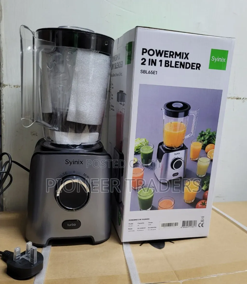 Syinix Powermix 2in1 Blender
Turbo Blend,Power Grind