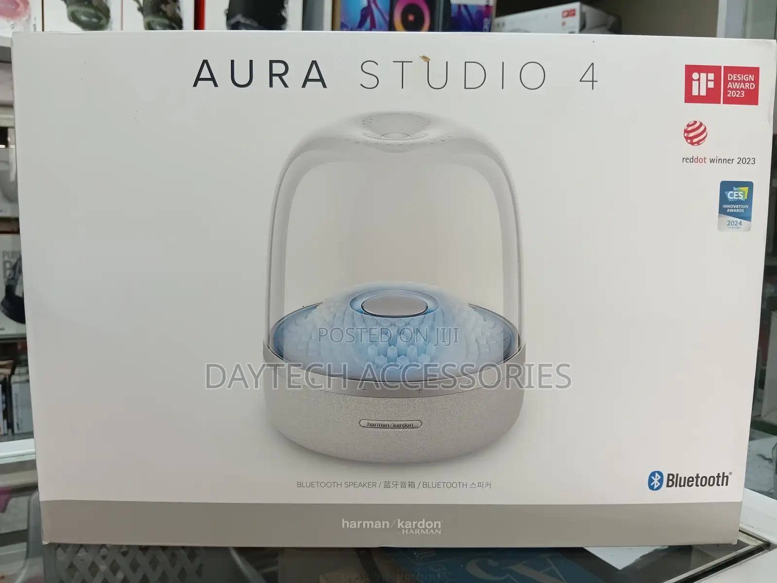 Harman Kardon Aura Studio 4 Bluetooth Speaker 360° Sound Ambient -Gray