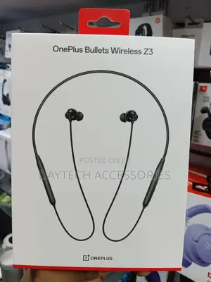 These Are Oneplus Bullets Wireless Z3 Neckband Earphones in Black.