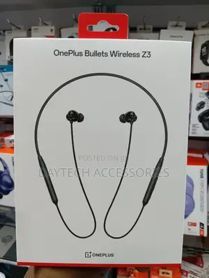 These Are Oneplus Bullets Wireless Z3 Neckband Earphones in Black.