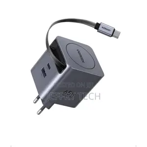 Ugreen Gan 65w Fast Charger Retractable Usb-C - Fast Charging for 3 De