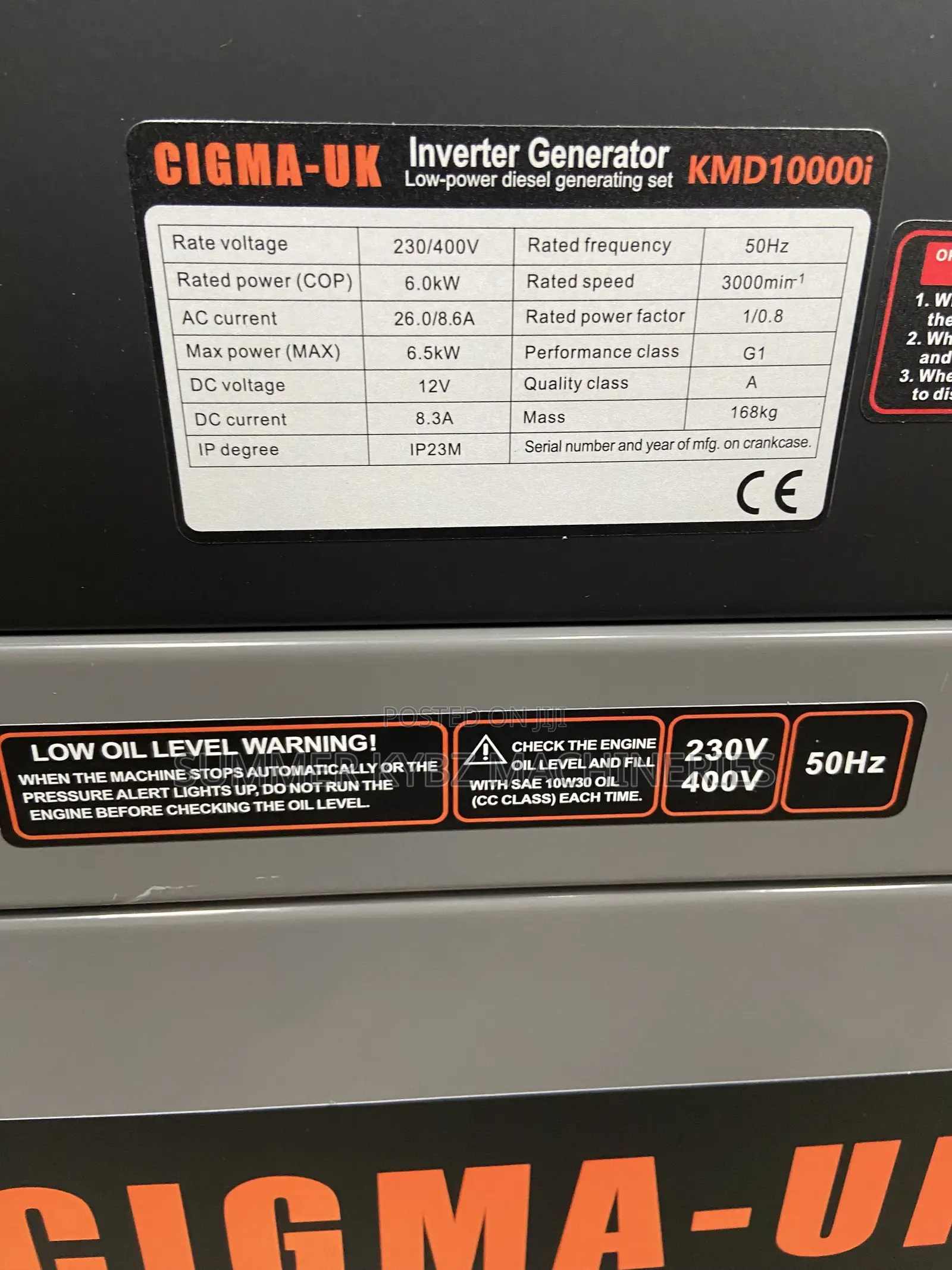 Cigma-Uk Kmd10000i Is a Silent Diesel Inverter Generator 10kva