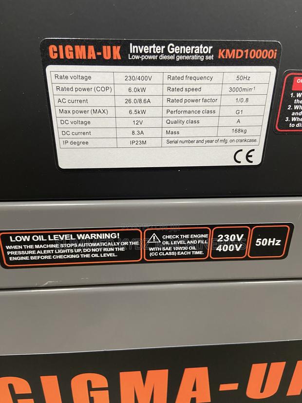 Cigma-Uk Kmd10000i Is a Silent Diesel Inverter Generator 10kva - thumbnail 3