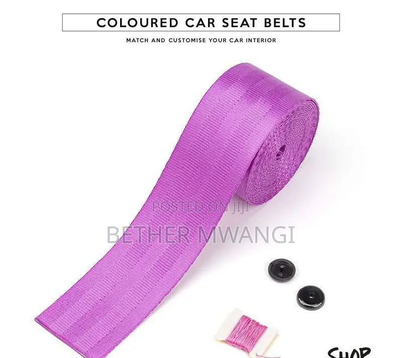 2 PCS Coloured Car Seat Belts in Kenya