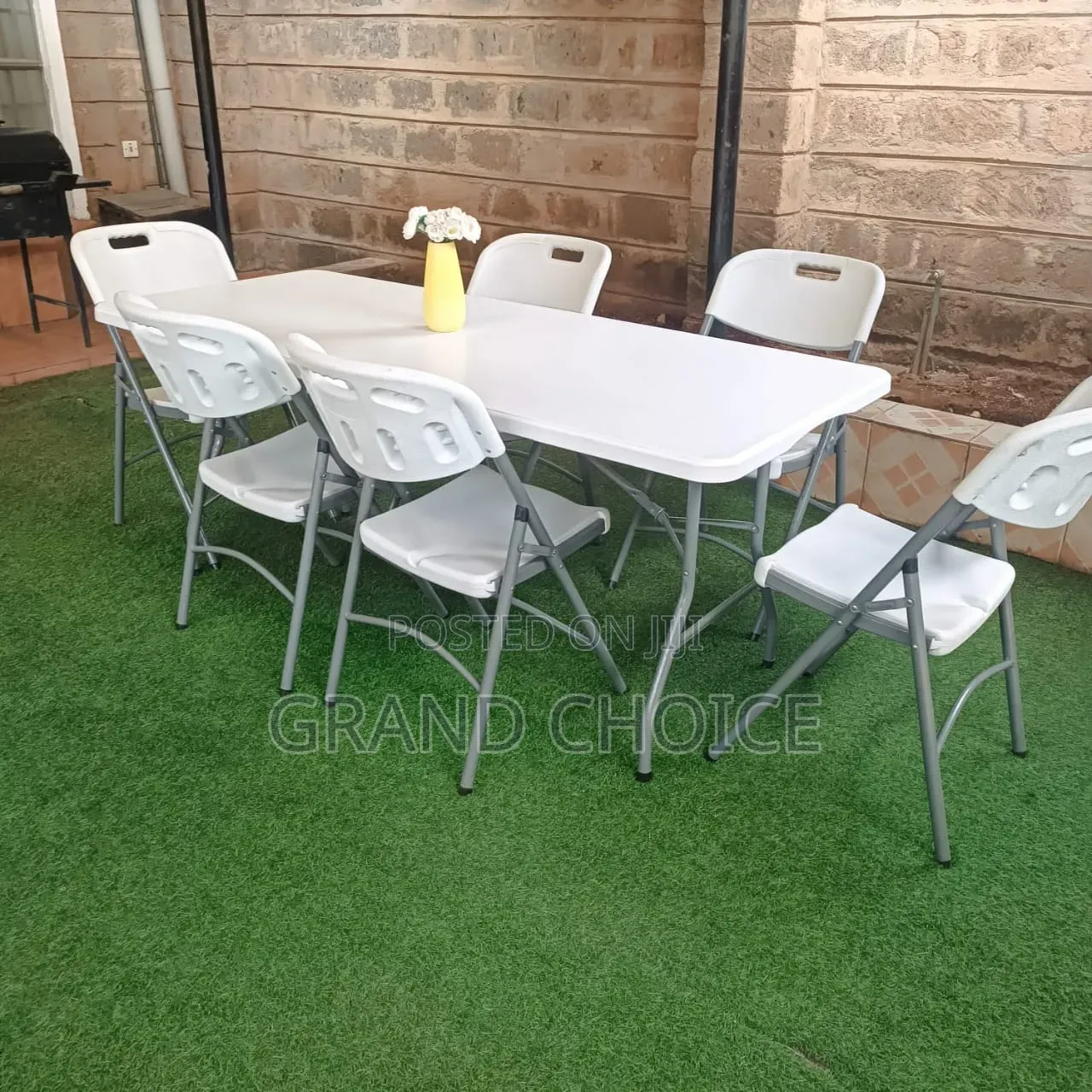 Restaurant 6 Seater Foldable Table and Chair Set