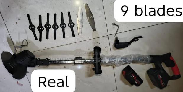 Rechargeable 2 Battery 9 Blades Lawn Lower Grass N Bush Cutter