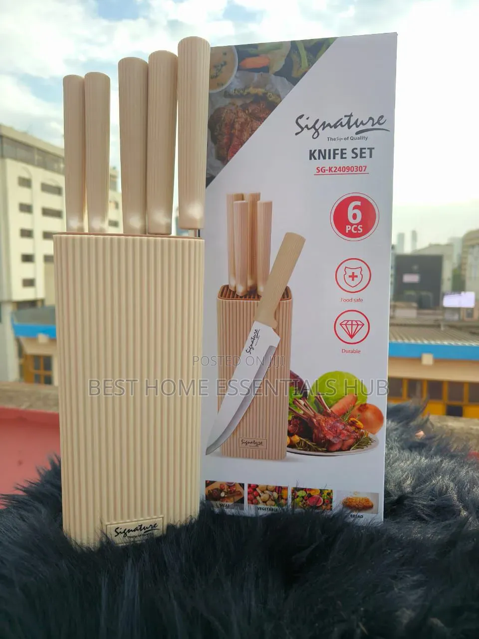 6pcs Signature Knife Set-Grey Beige