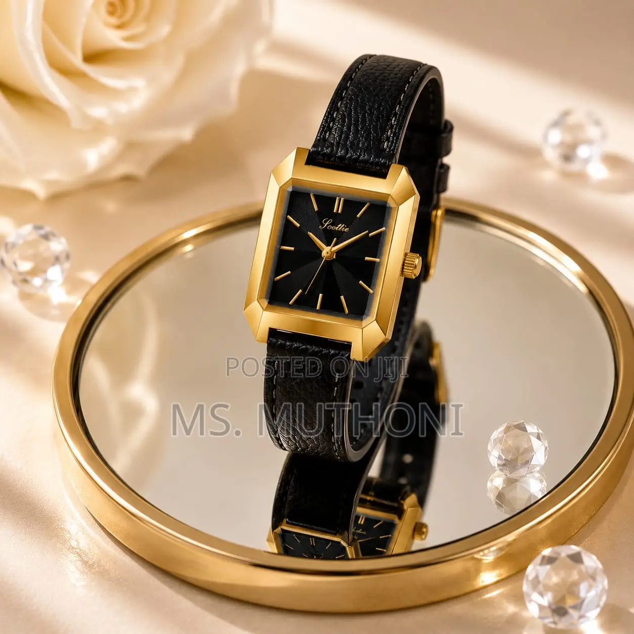 Quartz Genuine Leather Straps Scottie Ladies Watch *