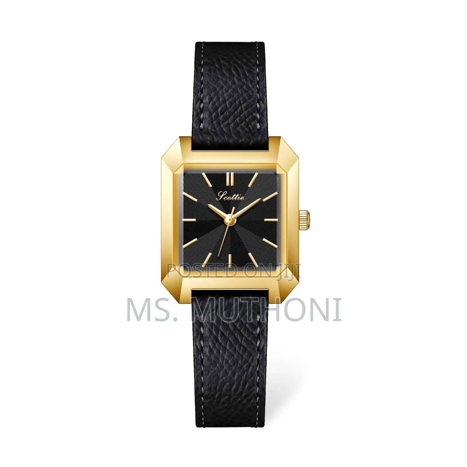 Quartz Genuine Leather Straps Scottie Ladies Watch *