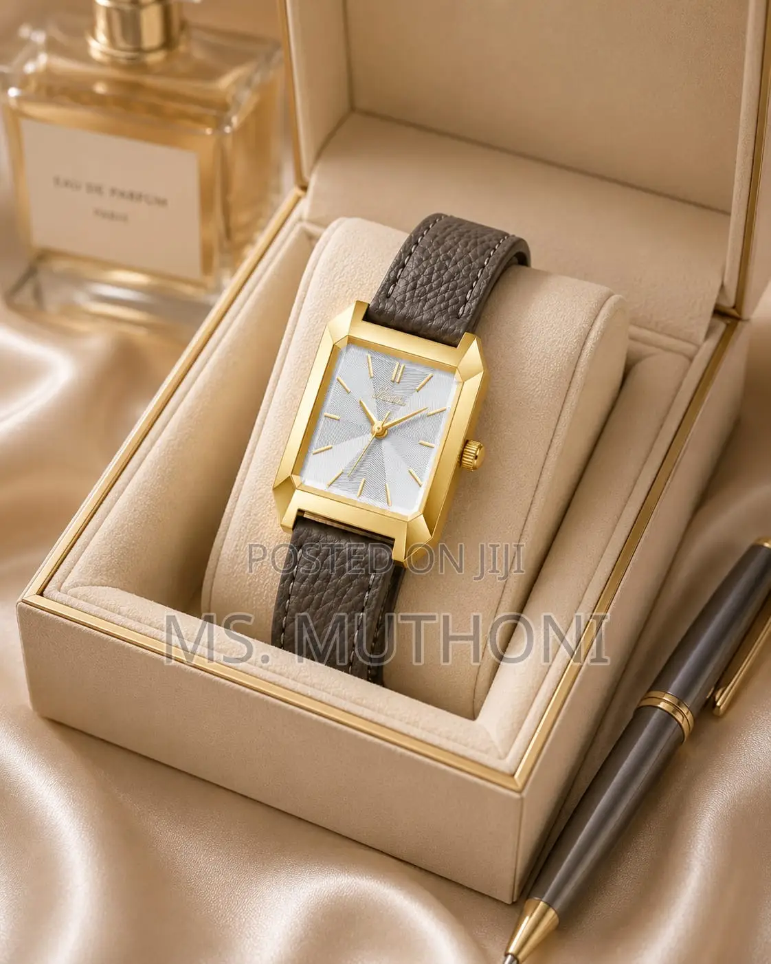 Quartz Genuine Leather Straps Scottie Ladies Watch *