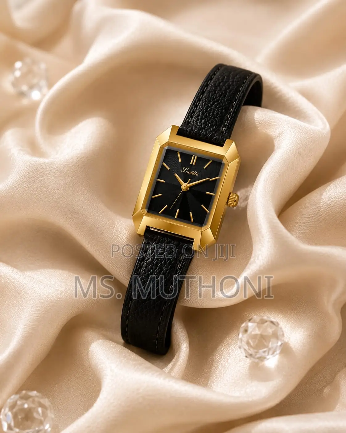 Quartz Genuine Leather Straps Scottie Ladies Watch *