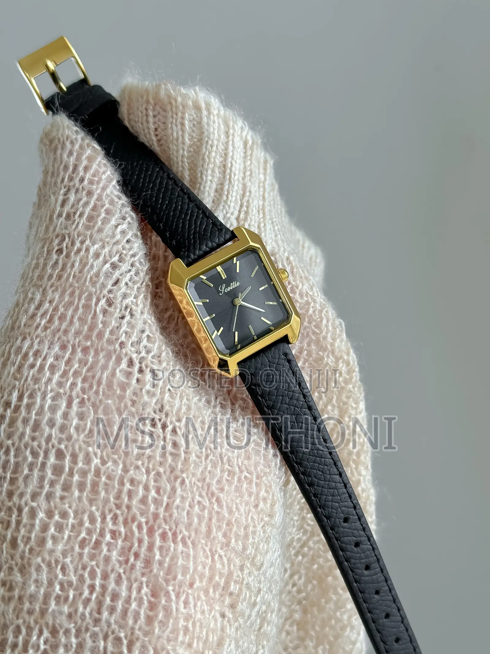 Quartz Genuine Leather Straps Scottie Ladies Watch *