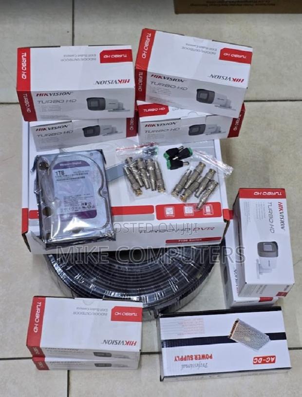Complete Set 2mp Hikvision 4 Channel Camera With Ir Distance of 20m
