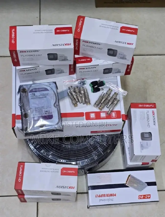 Complete Set 2mp Hikvision 4 Channel Camera With Ir Distance of 20m