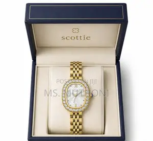 Textured Dial and a Diamond-Studded Bezel. Scottie Ladies Watch