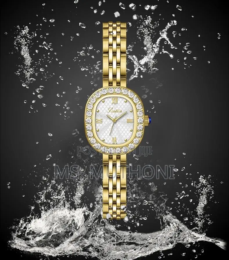 Textured Dial and a Diamond-Studded Bezel. Scottie Ladies Watch