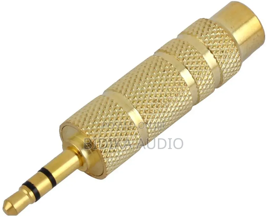 3.5mm Stereo Male Mono Connector to 6.0mm Mono Female Adapter